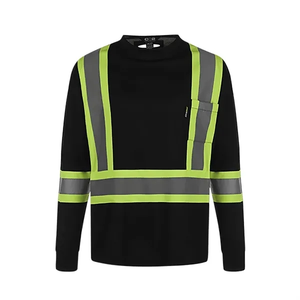 Long Sleeve Hi-Vis Men's T-Shirt - Long Sleeve Hi-Vis Men's T-Shirt - Image 2 of 5