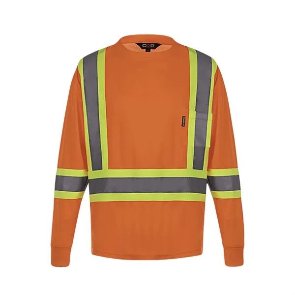 Long Sleeve Hi-Vis Men's T-Shirt - Long Sleeve Hi-Vis Men's T-Shirt - Image 3 of 5