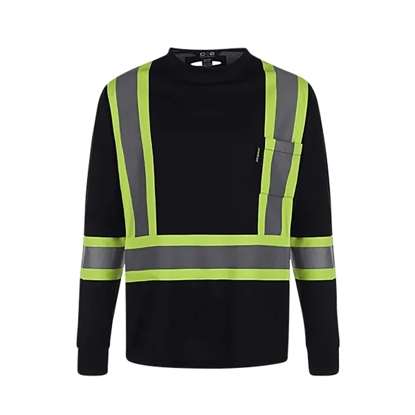 Long Sleeve Hi-Vis Men's T-Shirt - Long Sleeve Hi-Vis Men's T-Shirt - Image 4 of 5