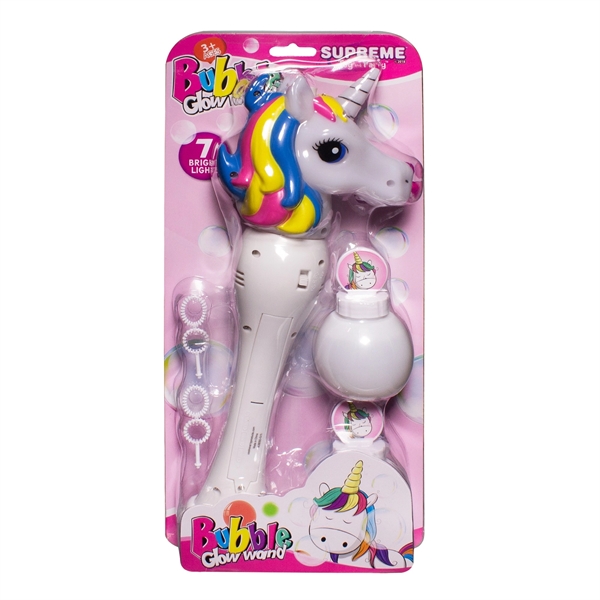 LED Unicorn Bubble Wand - LED Unicorn Bubble Wand - Image 10 of 11