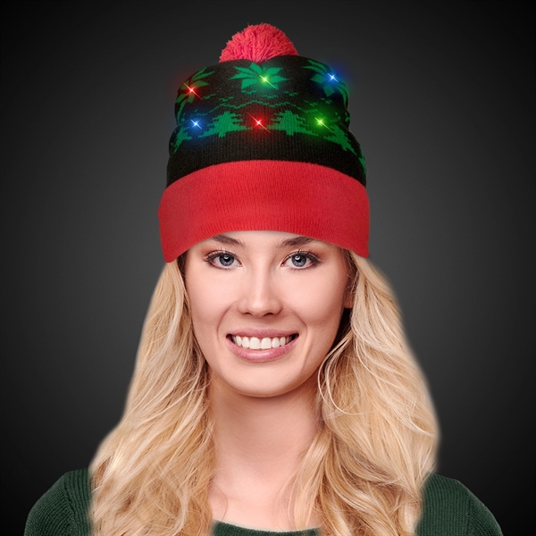 Holiday LED Knit Hat - Holiday LED Knit Hat - Image 3 of 3