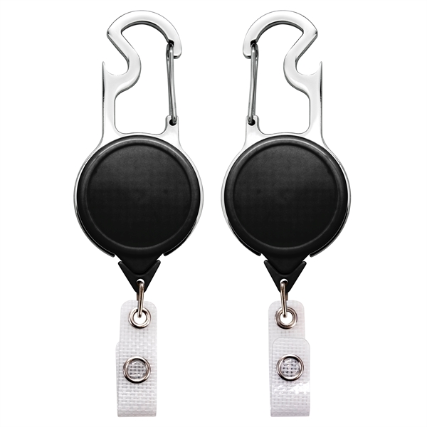 Custom Carabiner Bottle Opener Badge Reel