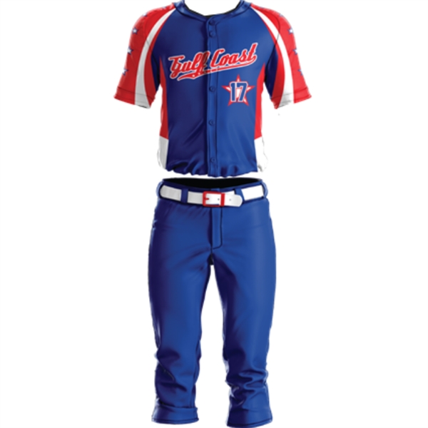 Youth Sublimated Elite V-Neck Baseball Uniform - Youth Sublimated Elite V-Neck Baseball Uniform - Image 1 of 3