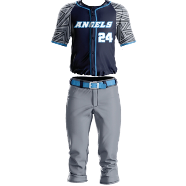 Youth Sublimated Elite V-Neck Baseball Uniform - Youth Sublimated Elite V-Neck Baseball Uniform - Image 3 of 3