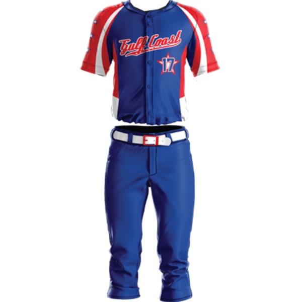 Youth Sublimated Elite Full Buttoned Down Baseball Uniform - Youth Sublimated Elite Full Buttoned Down Baseball Uniform - Image 0 of 3