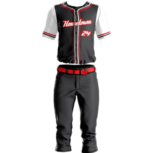 Youth Sublimated Elite Full Buttoned Down Baseball Uniform - Youth Sublimated Elite Full Buttoned Down Baseball Uniform - Image 1 of 3