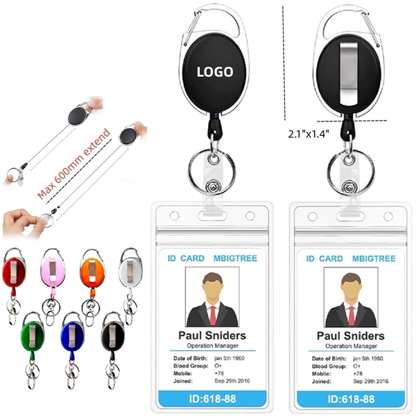 Retractable Badge Holders With Back Clip - Retractable Badge Holders With Back Clip - Image 0 of 5