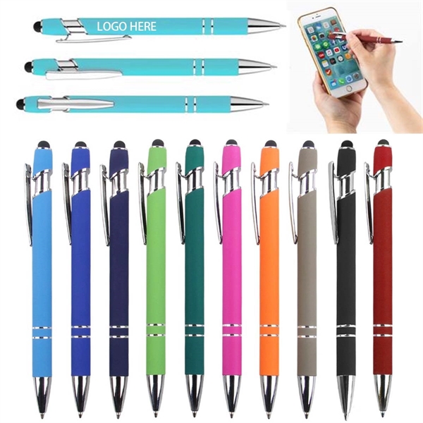 Softy Touch Screen Metal Ballpoint pen With Stylus - Softy Touch Screen Metal Ballpoint pen With Stylus - Image 0 of 1