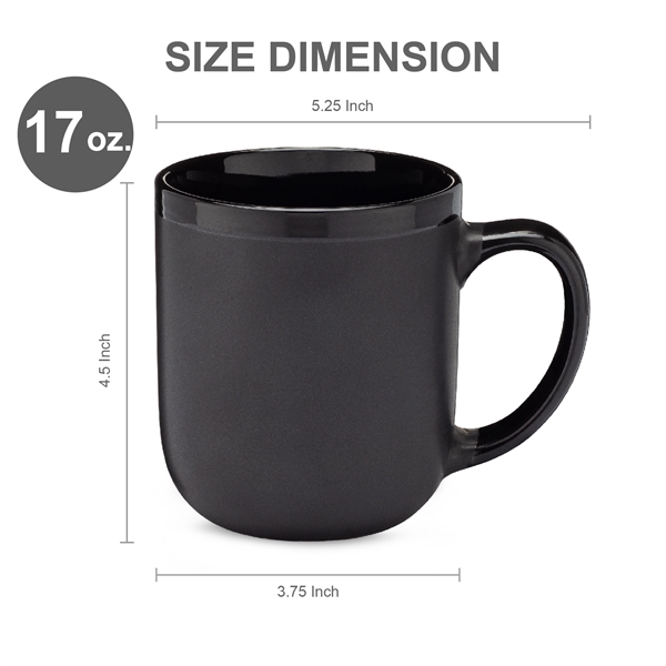 17 oz. Ceramic Microwavable Coffee Mug w/ Handle - 17 oz. Ceramic Microwavable Coffee Mug w/ Handle - Image 1 of 3