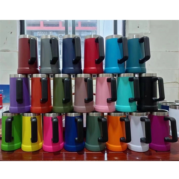 24 oz Classic Insulated Beer Stein Party Mug Tumbler - 24 oz Classic Insulated Beer Stein Party Mug Tumbler - Image 3 of 4