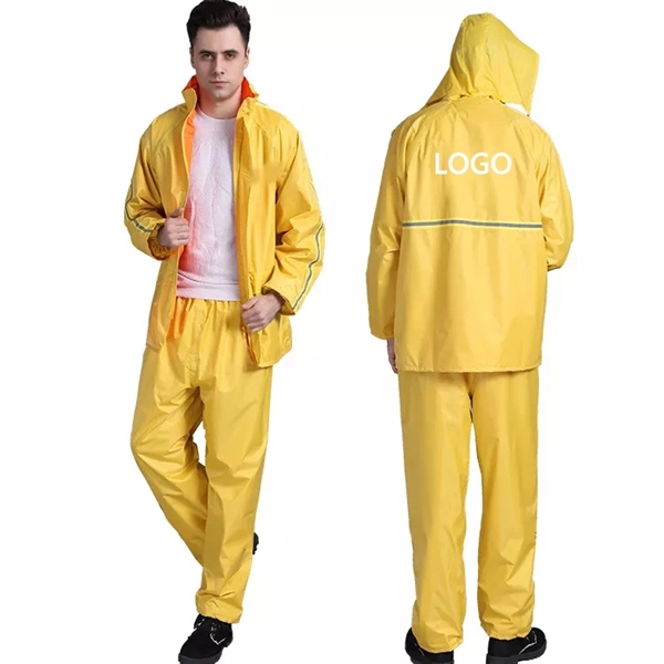 Custom Industrial Traffic PVC Rain Jackets Adult Raincoat - Custom Industrial Traffic PVC Rain Jackets Adult Raincoat - Image 0 of 3