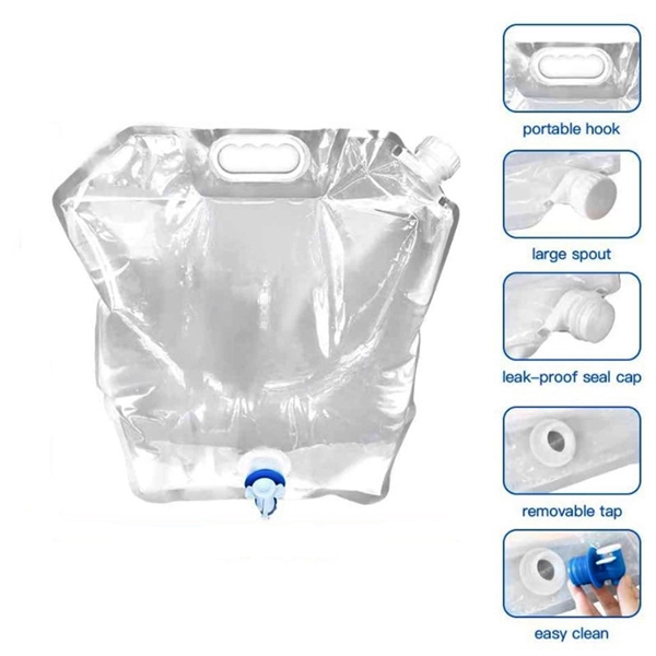 Folding Water Bag with Valve - Folding Water Bag with Valve - Image 1 of 3