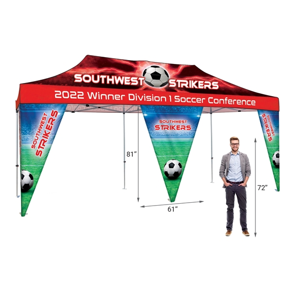 20' Premium Tent Corner Banner Set - 20' Premium Tent Corner Banner Set - Image 5 of 11