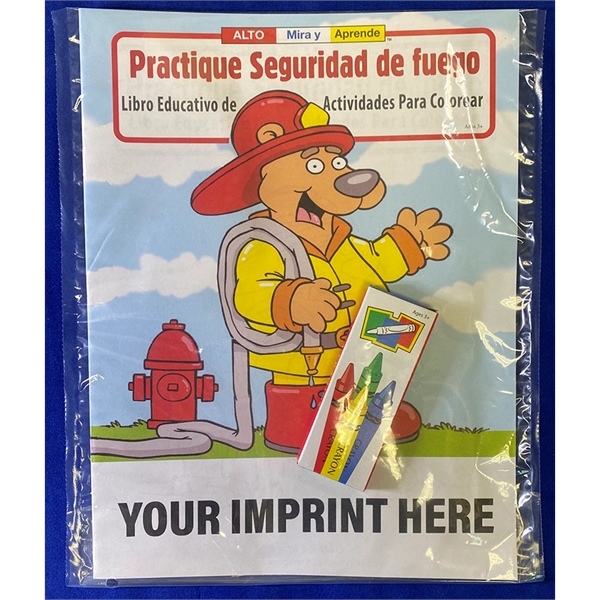 Practice Fire Safety Spanish Coloring Book Fun Pack