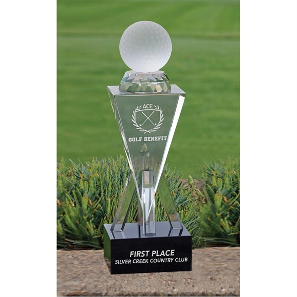 Crystal Golf Tournament Trophy for Sports - Crystal Golf Tournament Trophy for Sports - Image 2 of 5