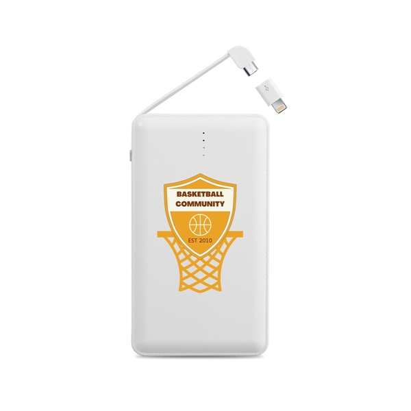 Avondale Power Bank 8000 with Built-in Charging Cable - Avondale Power Bank 8000 with Built-in Charging Cable - Image 5 of 8