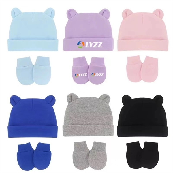 Baby Animal Shape Hat With Mittens Set - Baby Animal Shape Hat With Mittens Set - Image 0 of 2