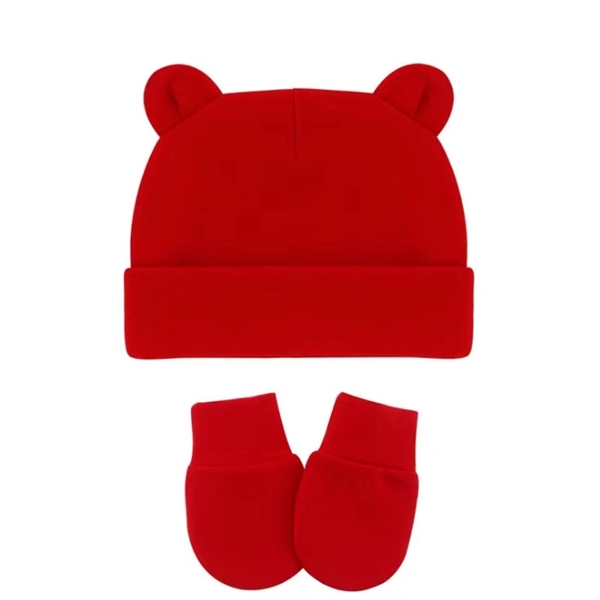 Baby Animal Shape Hat With Mittens Set - Baby Animal Shape Hat With Mittens Set - Image 1 of 2