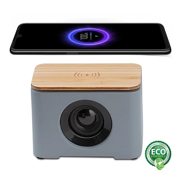 Tulare Eco-Friendly Speaker and Wireless Charger - Tulare Eco-Friendly Speaker and Wireless Charger - Image 1 of 3