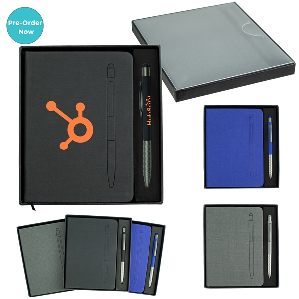 7.5" X 6-5/8" Notebook with Soft Touch Aluminum Pen - 7.5" X 6-5/8" Notebook with Soft Touch Aluminum Pen - Image 0 of 3