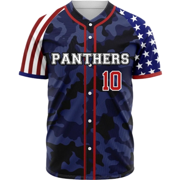 Youth Sublimated Elite Full Button Baseball Jersey - Youth Sublimated Elite Full Button Baseball Jersey - Image 1 of 5