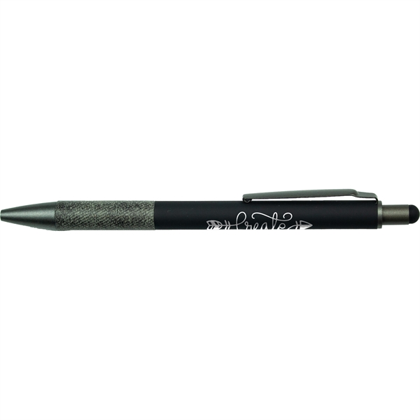 Soft Touch Aluminum Stylus Pen W/ Paper Grip - Soft Touch Aluminum Stylus Pen W/ Paper Grip - Image 2 of 5