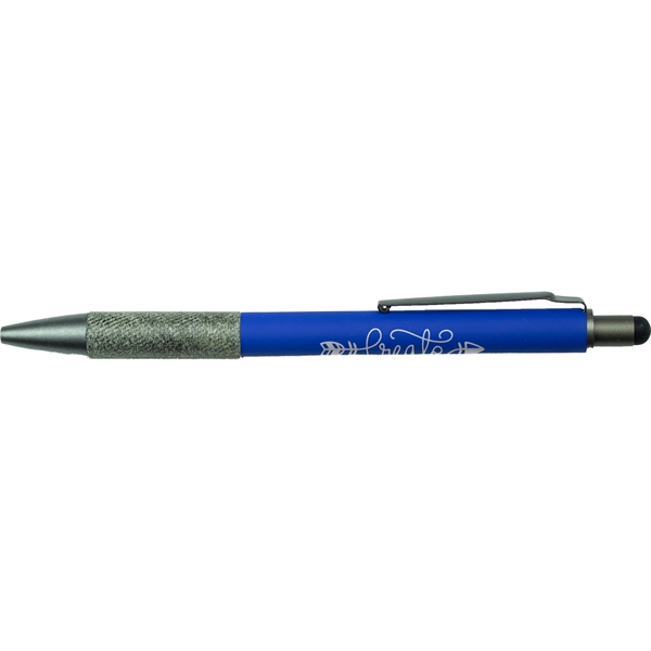 Soft Touch Aluminum Stylus Pen W/ Paper Grip - Soft Touch Aluminum Stylus Pen W/ Paper Grip - Image 1 of 5