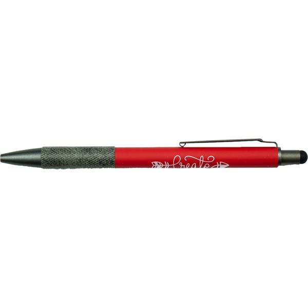 Soft Touch Aluminum Stylus Pen W/ Paper Grip - Soft Touch Aluminum Stylus Pen W/ Paper Grip - Image 3 of 5