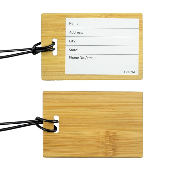 Bamboo Luggage Tag - Bamboo Luggage Tag - Image 2 of 2