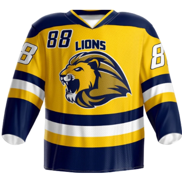 Youth Sublimated Elite V-Neck Ice Hockey Jerseys - Youth Sublimated Elite V-Neck Ice Hockey Jerseys - Image 4 of 4