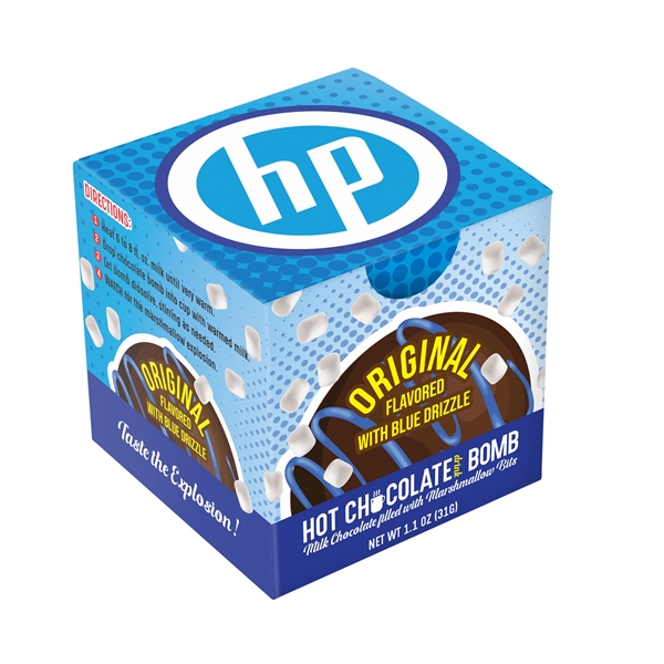 Blue Drizzle Hot Chocolate Bomb in Full Color Gift Box - Blue Drizzle Hot Chocolate Bomb in Full Color Gift Box - Image 2 of 2
