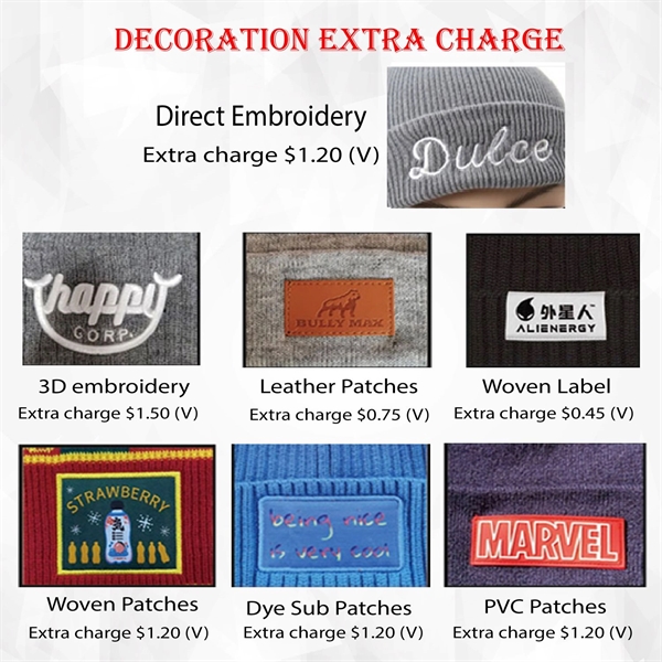 Cuffed Knitted Beanie With Direct Embroidery Logo - Cuffed Knitted Beanie With Direct Embroidery Logo - Image 1 of 1
