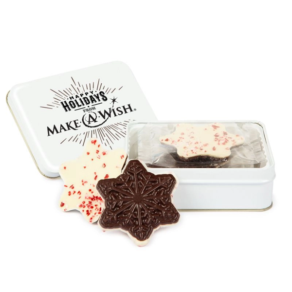 Keepsake Gift Tin with Snowflake Peppermint Bark