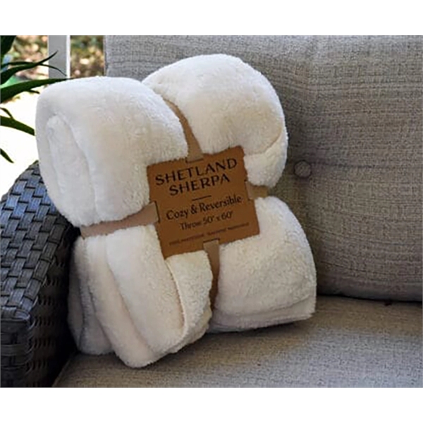 Reversible Faux Lambswool Shetland Sherpa - Reversible Faux Lambswool Shetland Sherpa - Image 1 of 4