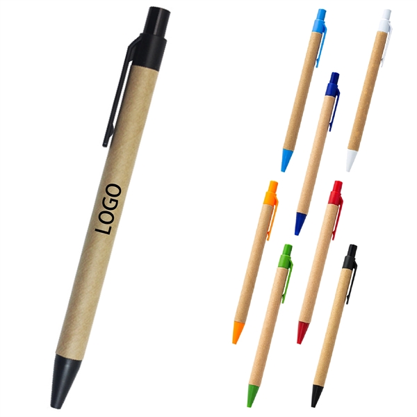 Enverimental Kraft Paper Press Ball Point Pen - Enverimental Kraft Paper Press Ball Point Pen - Image 0 of 6