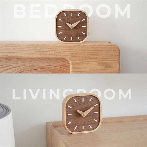 Black Walnut Wood Clock - Black Walnut Wood Clock - Image 3 of 6