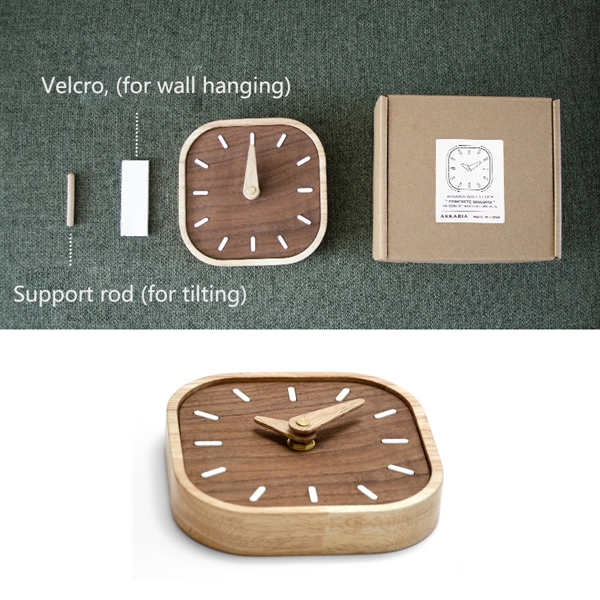 Black Walnut Wood Clock - Black Walnut Wood Clock - Image 5 of 6