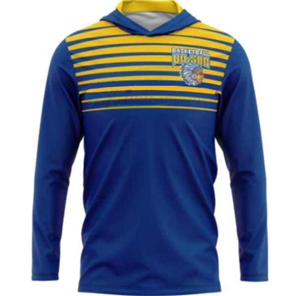 Custom Sublimated Elite Hooded T-shirt - Custom Sublimated Elite Hooded T-shirt - Image 4 of 4