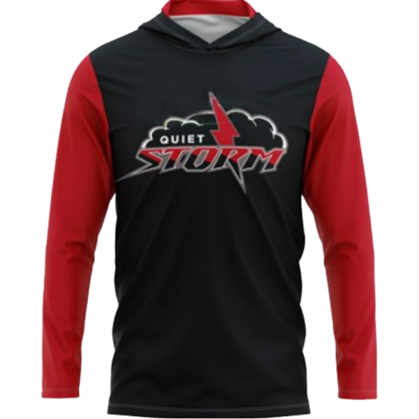 Custom Sublimated Elite Hooded T-shirt - Custom Sublimated Elite Hooded T-shirt - Image 3 of 4