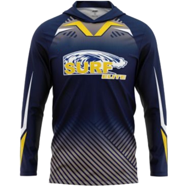 Custom Sublimated Elite Hooded T-shirt - Custom Sublimated Elite Hooded T-shirt - Image 2 of 4
