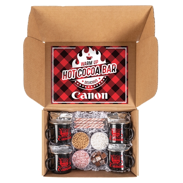 Custom Hot Cocoa Bar Kit with 4 Mugs