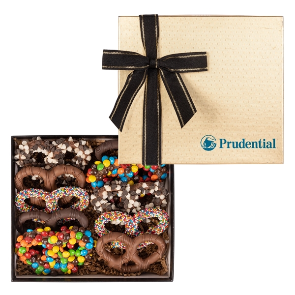 Custom Premier Chocolate Covered Pretzels in Gift Box