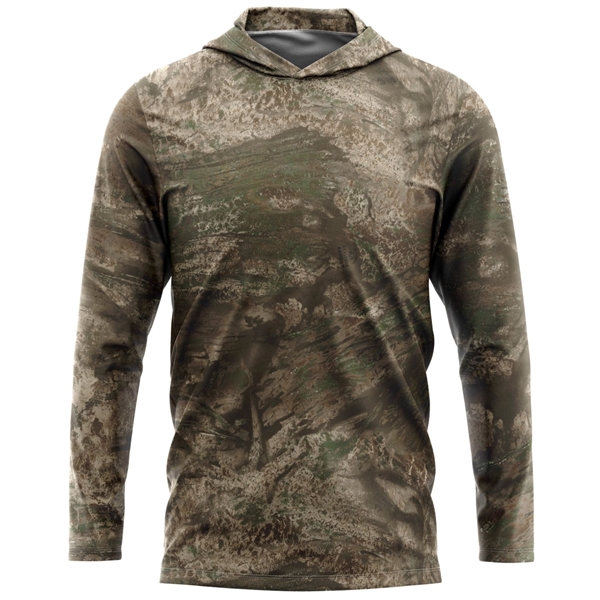 Realtree® Men's 100% rPET Polyester Performance Hooded Shirt - Realtree® Men's 100% rPET Polyester Performance Hooded Shirt - Image 1 of 2