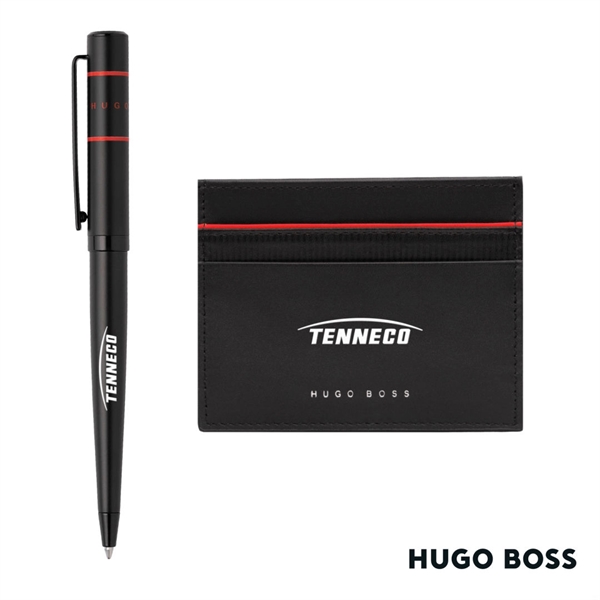 Hugo Boss® Gear Card Holder/Ribbon Matrix Ballpoint Pen - Hugo Boss® Gear Card Holder/Ribbon Matrix Ballpoint Pen - Image 0 of 4