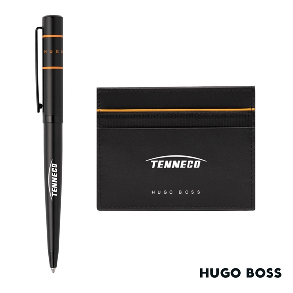 Hugo Boss® Gear Card Holder/Ribbon Matrix Ballpoint Pen - Hugo Boss® Gear Card Holder/Ribbon Matrix Ballpoint Pen - Image 3 of 4