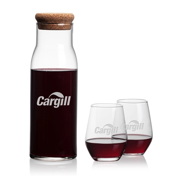 Aviston Carafe & Mandelay Stemless Wine