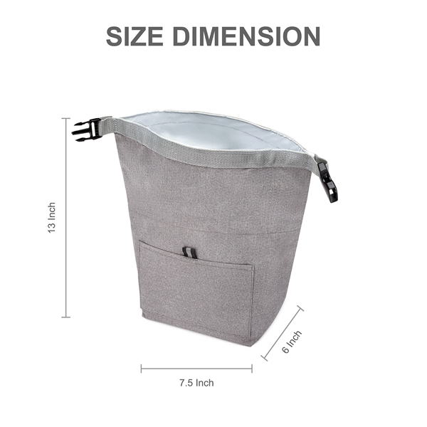 Insulated Lunch Cooler Bag w/ Exterior Pocket & Air Tight Se - Insulated Lunch Cooler Bag w/ Exterior Pocket & Air Tight Se - Image 1 of 7