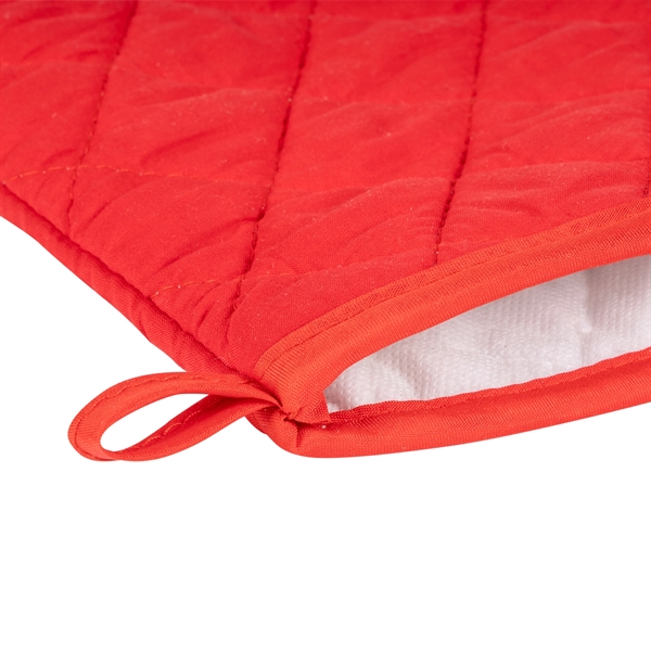 Quilted Cotton Canvas Kitchen Oven Mitt - Quilted Cotton Canvas Kitchen Oven Mitt - Image 3 of 4
