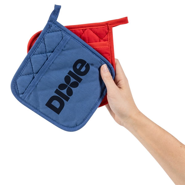 Quilted Cotton Canvas Pot Holder - Quilted Cotton Canvas Pot Holder - Image 2 of 4