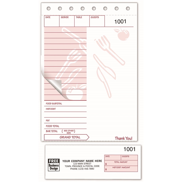 Restaurant Order Form & Guest Check - Tableware - Restaurant Order Form & Guest Check - Tableware - Image 0 of 0